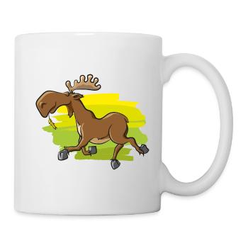 Lustiger Elch - Tasse - Weiß - Rechts