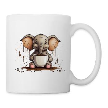 COFFEE CUP ELEPHANT COFFEE - Mug - white - Right