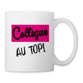 KOLLEGE. ANFANGEN. BESCHÄFTIGUNG. HUMOR. MANAGER. CHEF - Tasse - Weiß - Rechts