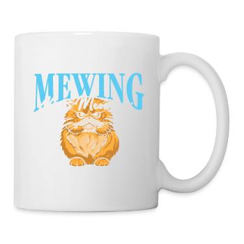 Miauler Pas Miauler Drôle Chat Meme Mâchoire - Mug blanc - blanc - Droite