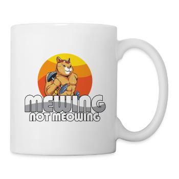Drôle Chat Meme Miaulant Pas Miaulement Mâchoire - Mug blanc - blanc - Droite