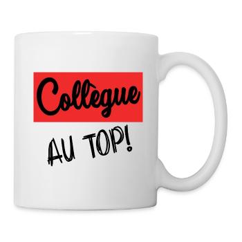 KOLLEGE. ANFANGEN. RUHESTAND. BESCHÄFTIGUNG. HUMOR - Tasse - Weiß - Rechts
