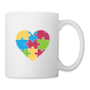 I Love Someone With Autism Awareness Month Puzzle - Mug - white - Right