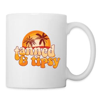 Summer Vibes Tanned And Tipsy Tropical Travel - Tasse - Weiß - Rechts