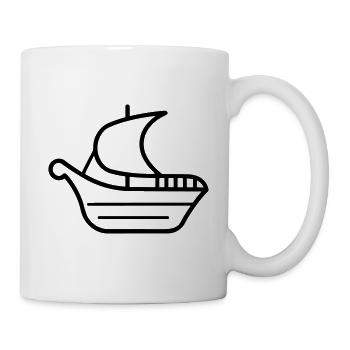 Bateau pirate - Mug blanc - blanc - Droite