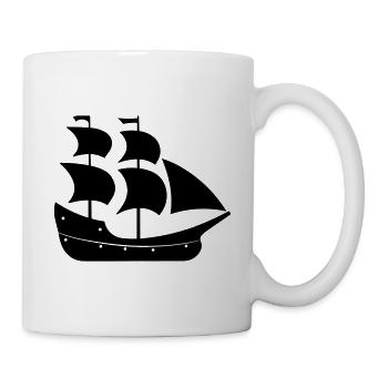 Piratenschiff - Tasse - Weiß - Rechts