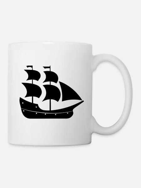 Piratenschiff - Tasse - Weiß