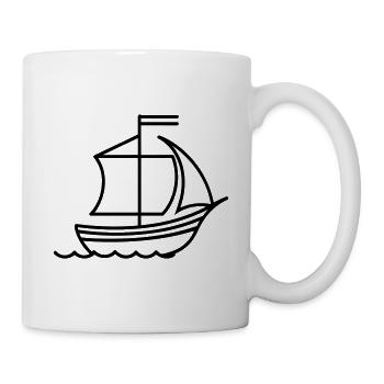 Piratenschiff - Tasse - Weiß - Rechts