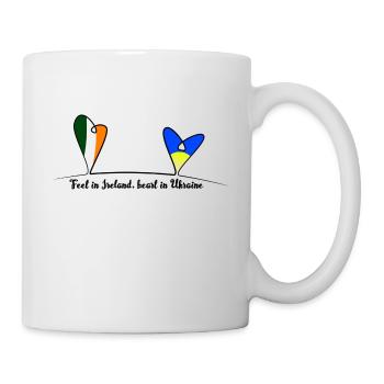 Feet in Ireland, heart in Ukraine - Tasse - Weiß - Rechts
