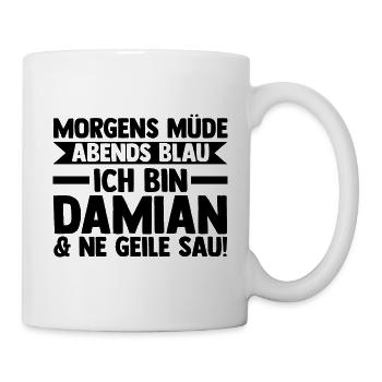 Vorname Damian - Tasse - Weiß - Rechts