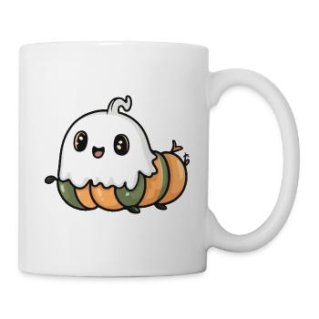 Wurm Halloween Lustig Geist - Tasse - Weiß - Rechts