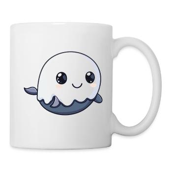 Wal Halloween Lustig Geist - Tasse - Weiß - Rechts