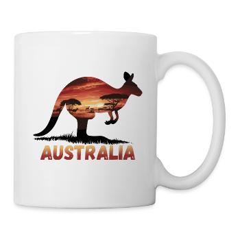 Australien Känguru Australia für Australier - Tasse - Weiß - Rechts