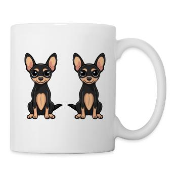 Pinscher Dog Comic - Mug - white - Right
