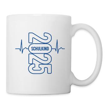 Schulkind 2025 - EKG - Puls - Einschulung - Tasse - Weiß - Rechts