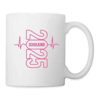 Schulkind 2025 - EKG - Puls - Einschulung - Tasse - Weiß - Rechts