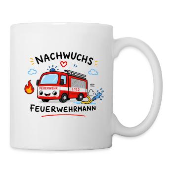 Nachwuchs Feuerwehrmann Cartoon - Tasse - Weiß - Rechts