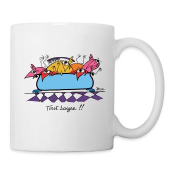 Tout baigne !! - Mug blanc - blanc - Droite