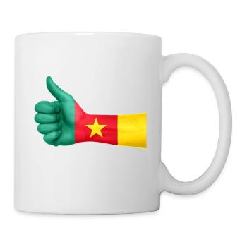 KAMERUN DAUMEN T-SHIRT - Tasse - Weiß - Rechts