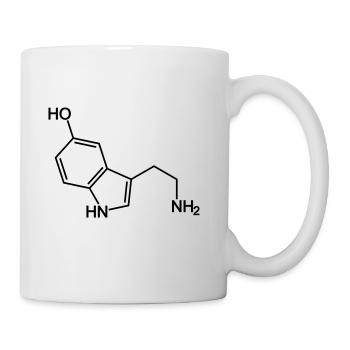 molécule de sérotonine - Mug blanc - blanc - Droite