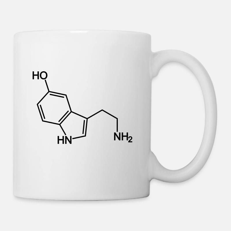 Serotonin Molekül - Tasse - Weiß