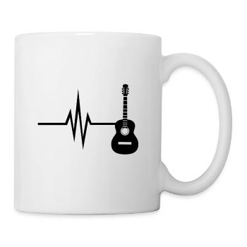 My heart beats for guitar - instrumental music - Mug - white - Right