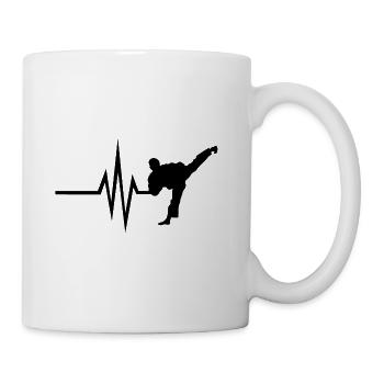 Mein Herz schlägt für Kampfsport - Sport Fitness - Tasse - Weiß - Rechts