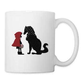 Little Red Riding Hood and the bad wolf - Mug - white - Right