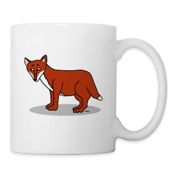 Natur Wild Wald Rotwild Fuchs - Tasse - Weiß - Rechts