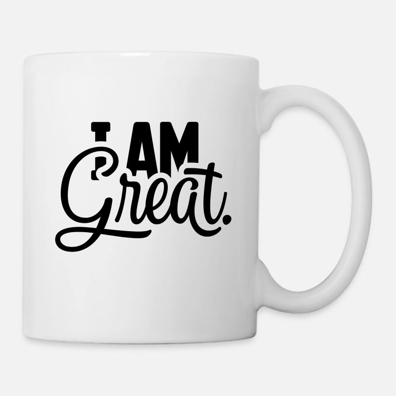 I AM Great saying - Mug - white