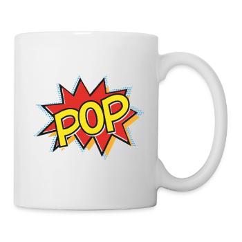 POP - Bande Dessinée Action Bulle Pop Art - Jaune - Mug blanc - blanc - Droite