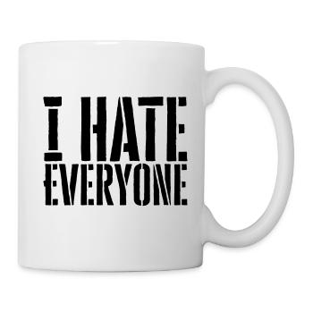 Je déteste tout le monde - Mug blanc - blanc - Droite