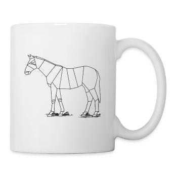 Pferd Cowboy Reiten Geometrie - Tasse - Weiß - Rechts