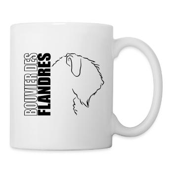 BOUVIER DES FLANDRES PROFIL CHIEN DE CHIEN - Mug blanc - blanc - Droite