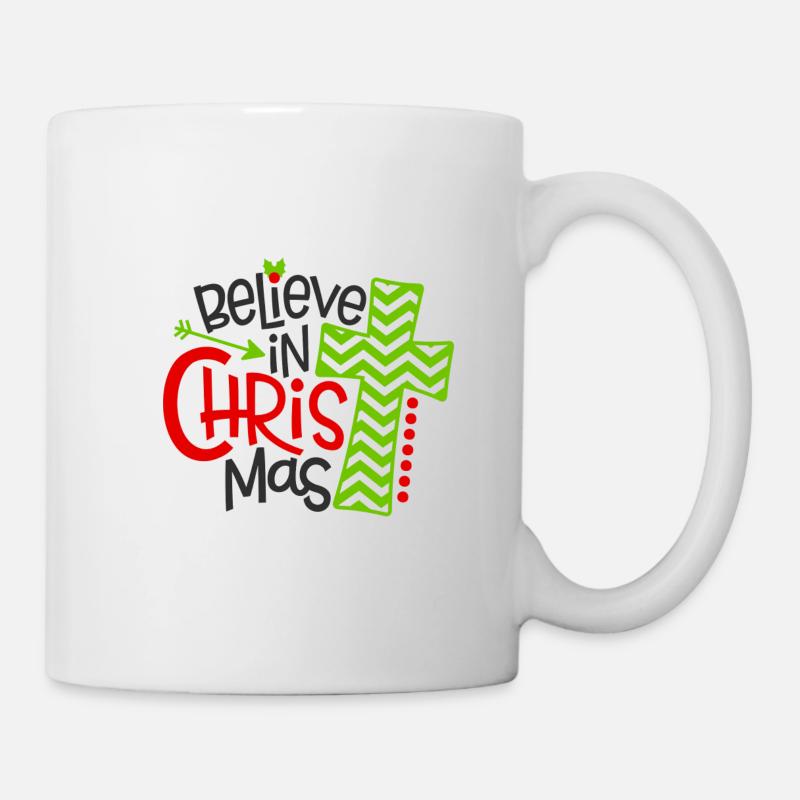Glaube an Weihnachten 2 Geschenk Idee - Tasse - Weiß