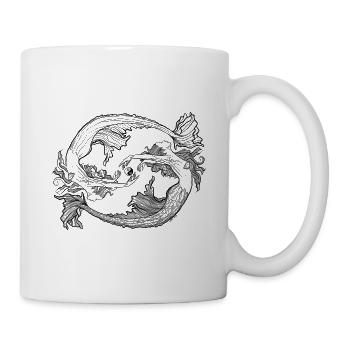 Dive - Dive Yin Yang sirène - Mug blanc - blanc - Droite