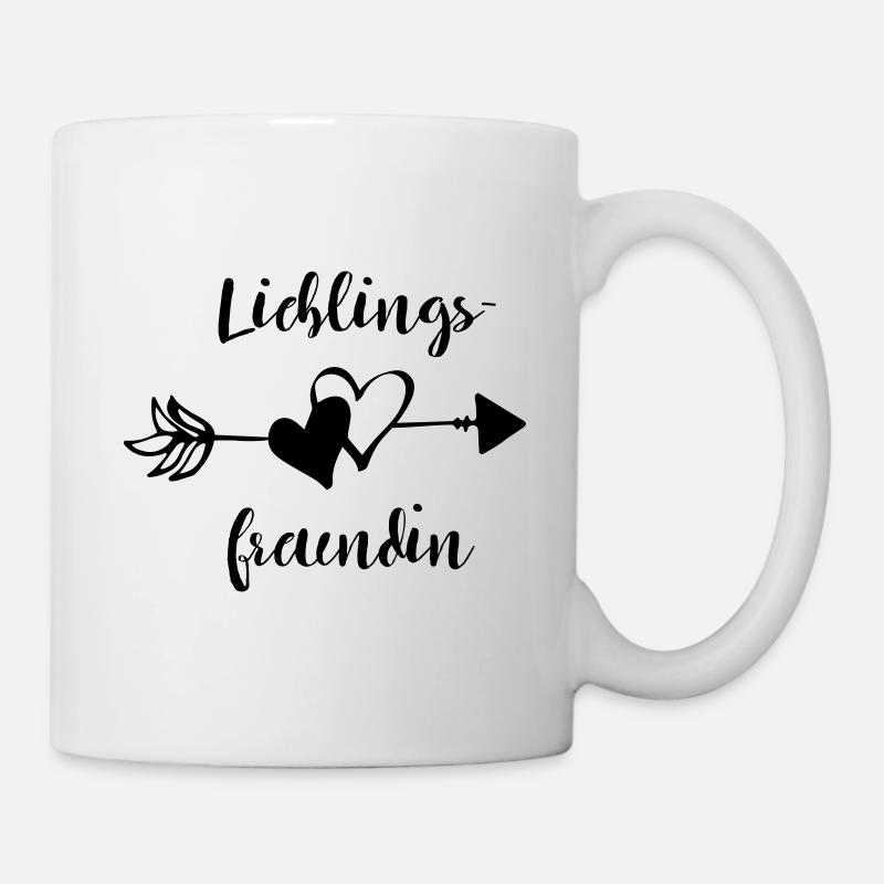 Lieblingsfreundin beste Freundin Spruch Geschenk - Tasse - Weiß