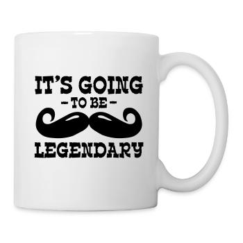 it's going to be legendary / moustache - Tasse - Weiß - Rechts