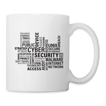 Cyber Wortwolke - Tasse - Weiß - Rechts