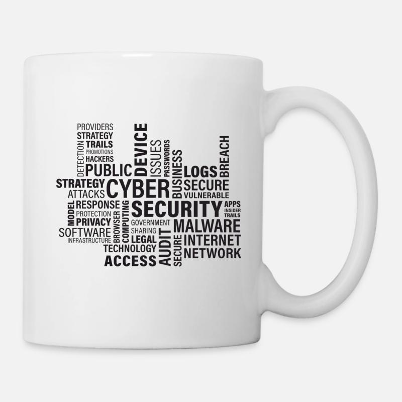 Cyber Wortwolke - Tasse - Weiß