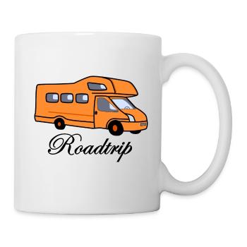 Road trip with the camper - for travelers - Mug - white - Right