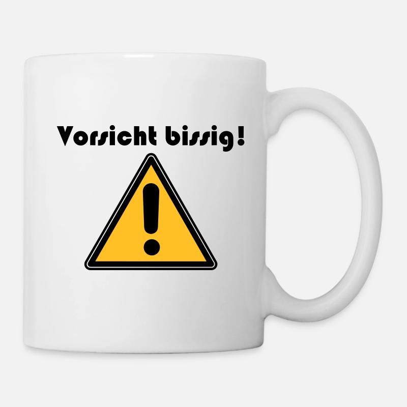 Vorsicht bissig - Tasse - Weiß