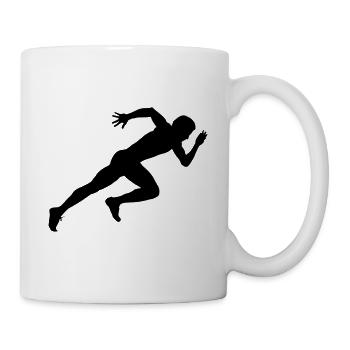 laufen sport - Tasse - Weiß - Rechts
