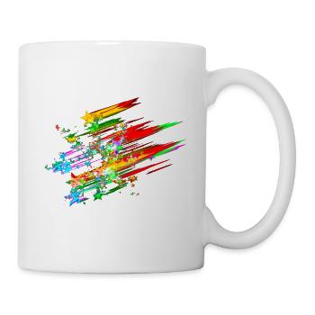 Shooting stars in colorful, the gift idea - Mug - white - Right