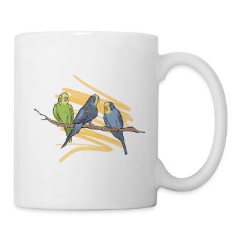Dessin de la perruche - Mug blanc - blanc - Droite