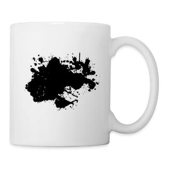 Stain black dot blob - Mug - white - Right