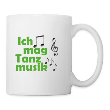 St. Patricks Day Ich mag Tanzmusik Grün Fan Shirt - Tasse - Weiß - Rechts