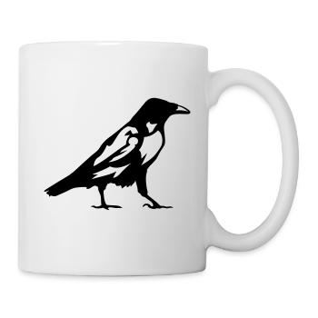 Vögel Rabe 1 - Tasse - Weiß - Rechts