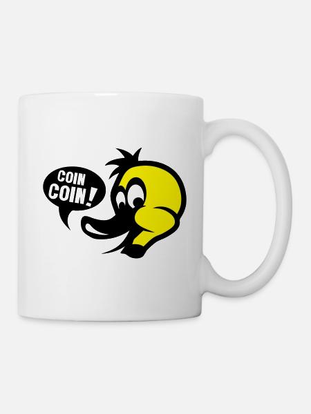 canard coin coin dessin - Mug blanc - blanc
