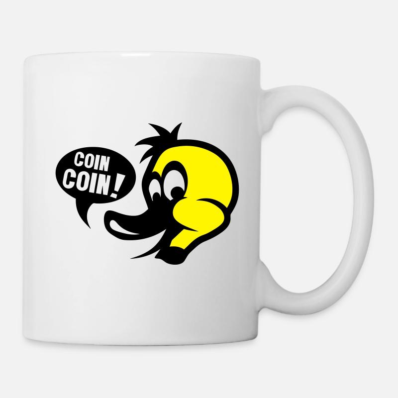 canard coin coin dessin - Mug blanc - blanc